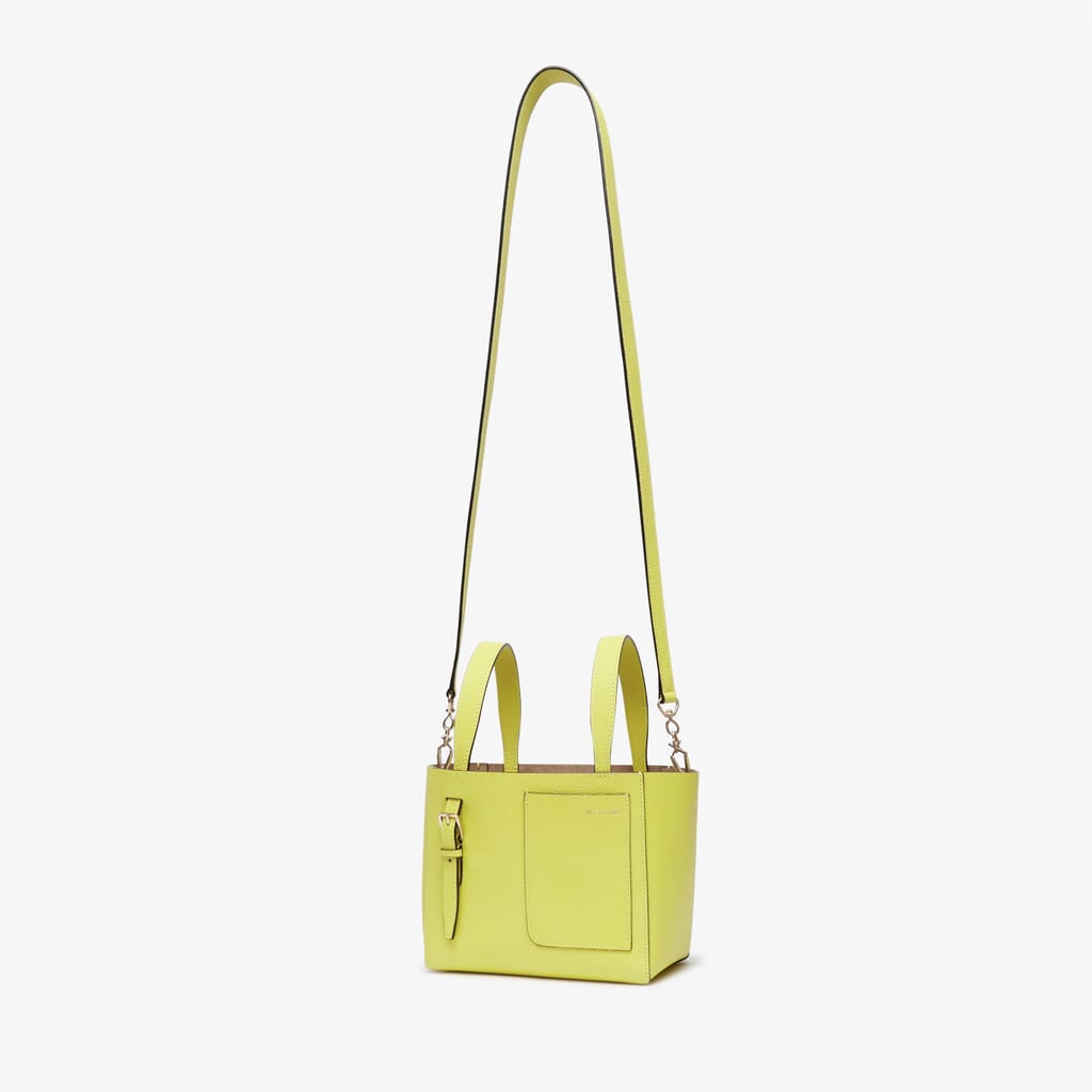 Women's Yellow Leather Bucket Micro bag