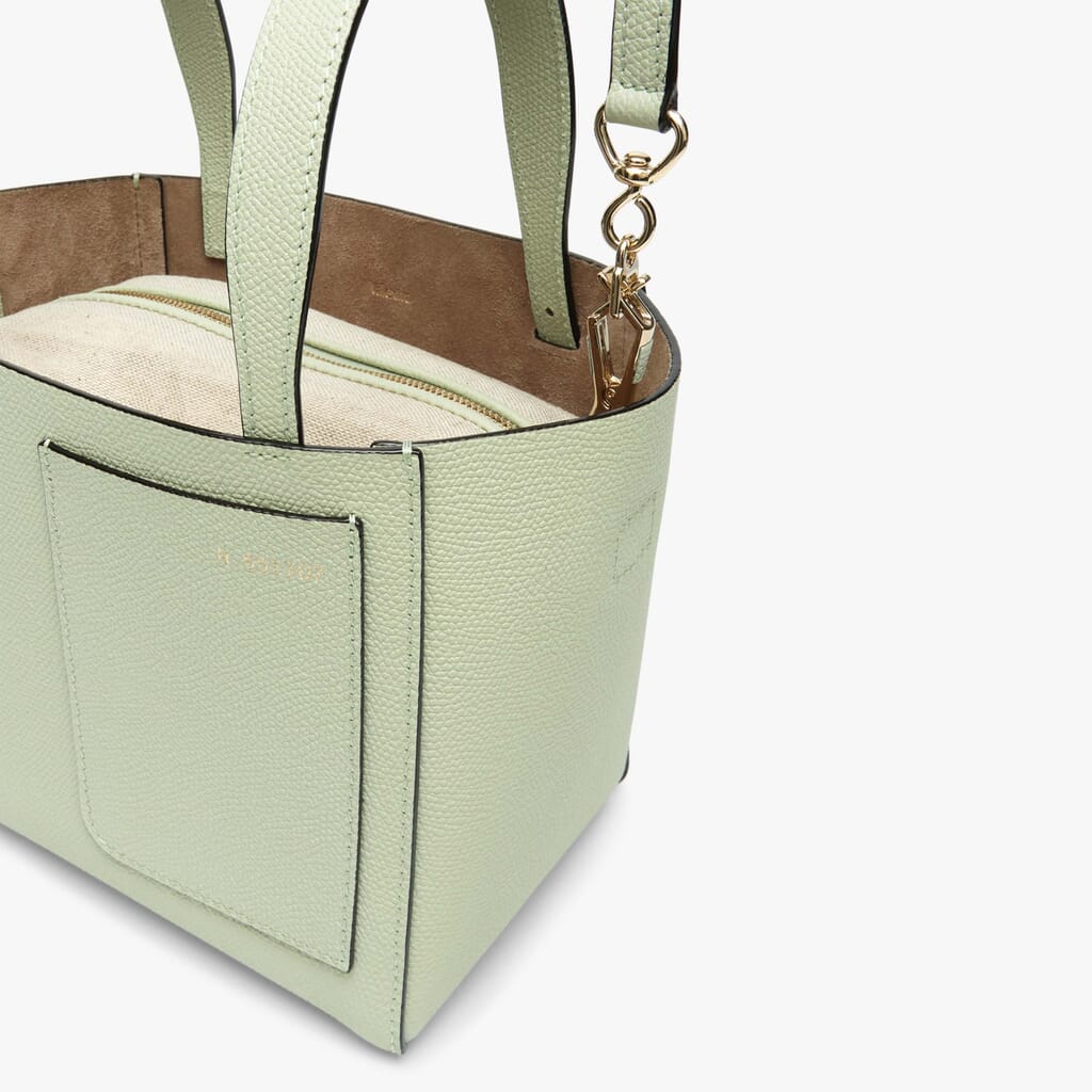 Soft Bucket micro bag - Mint Green - Vitello VS - Valextra - 3