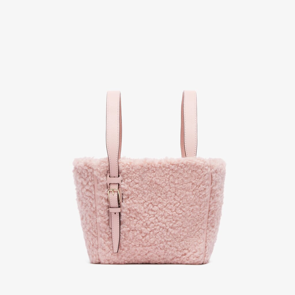 Furry Pink Crossbody Tote Bag