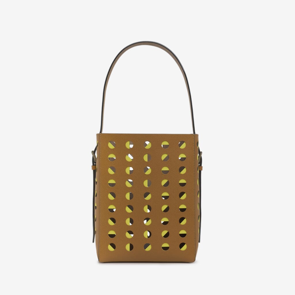 SMALL SATCHEL SOFT BAG SCHEGGI DRILLING CALF LEATHER VS LIGHT GOLD,MHJL,large image number 0