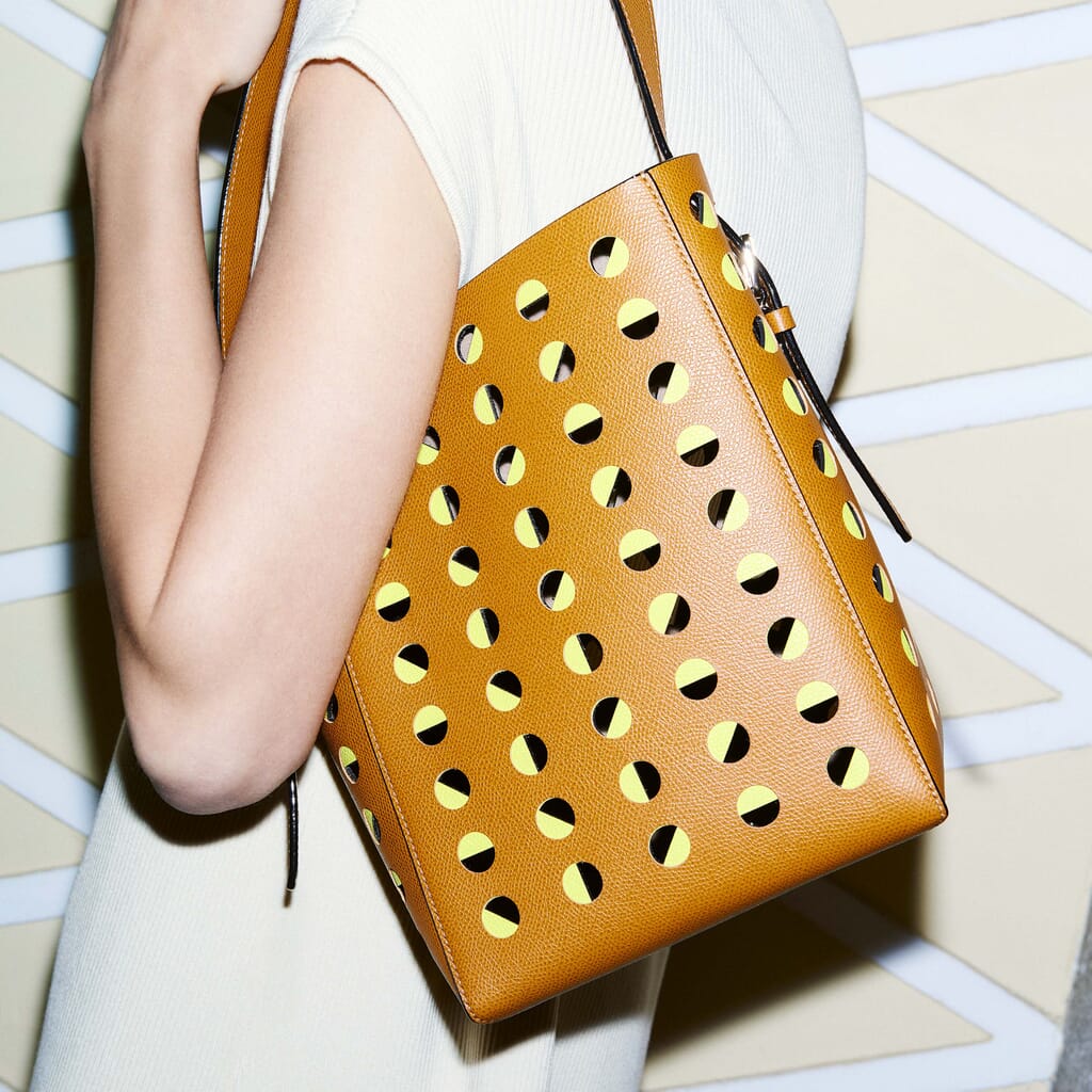 SMALL SATCHEL SOFT BAG SCHEGGI DRILLING CALF LEATHER VS LIGHT GOLD,MHJL,gallery image number 3