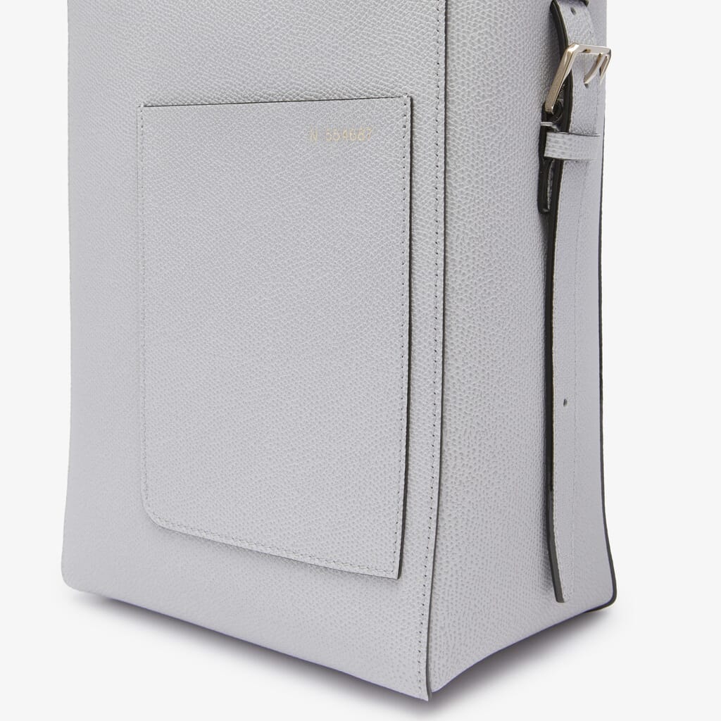 Soft Bucket Mini Bag - Stone Grey - Vitello VS - Valextra - 2