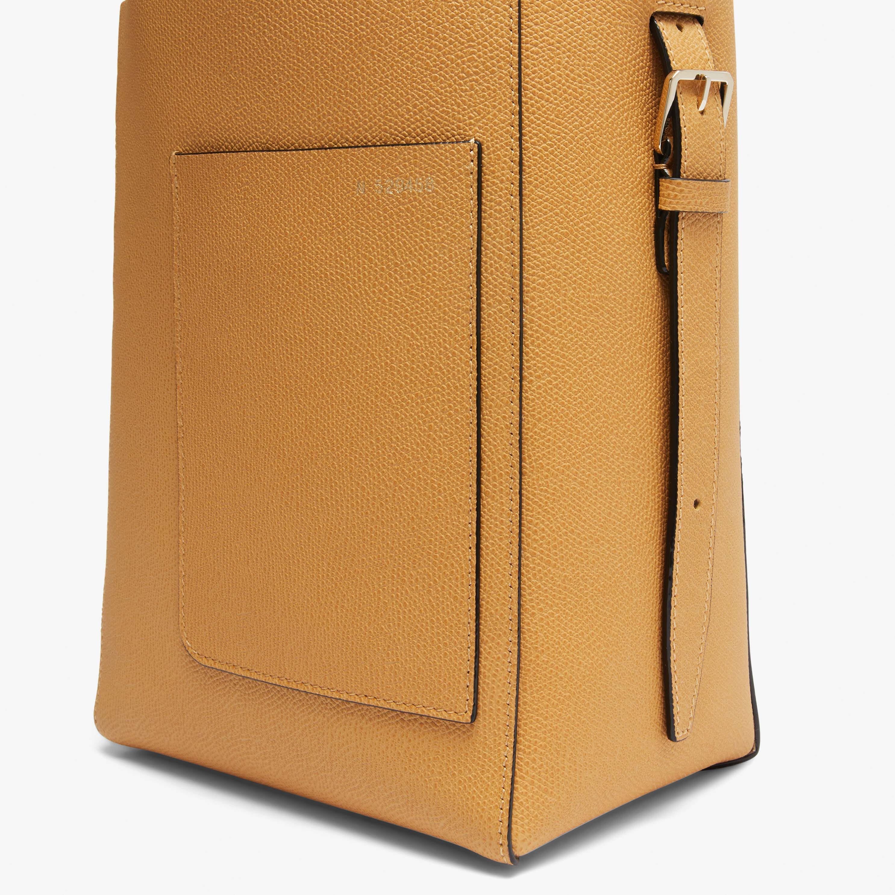 Soft Bucket Mini Bag - Amber Yellow - Vitello VS - Valextra - 3