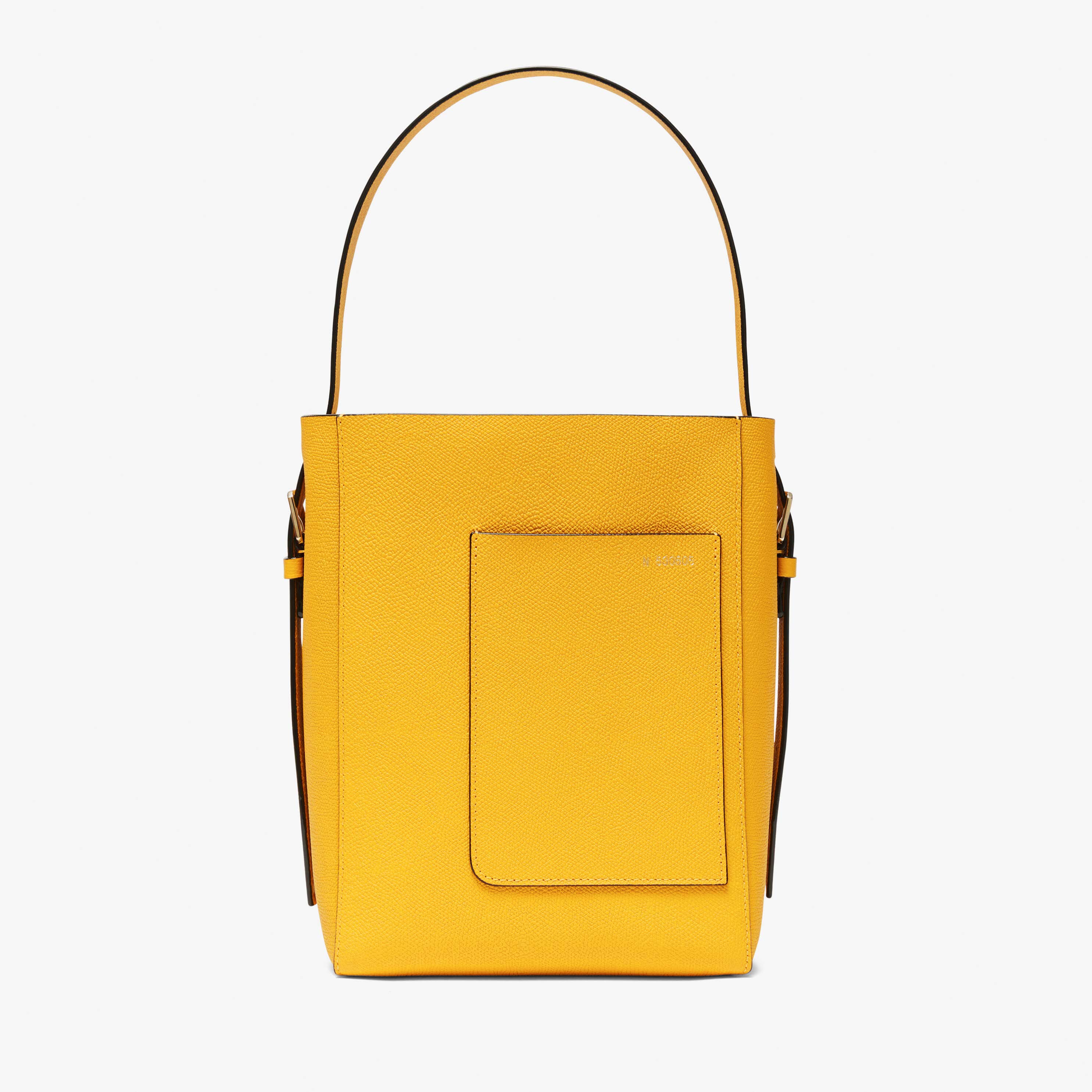 Soft Bucket Mini Bag - Yellow Sun - Vitello VS - Valextra - 1