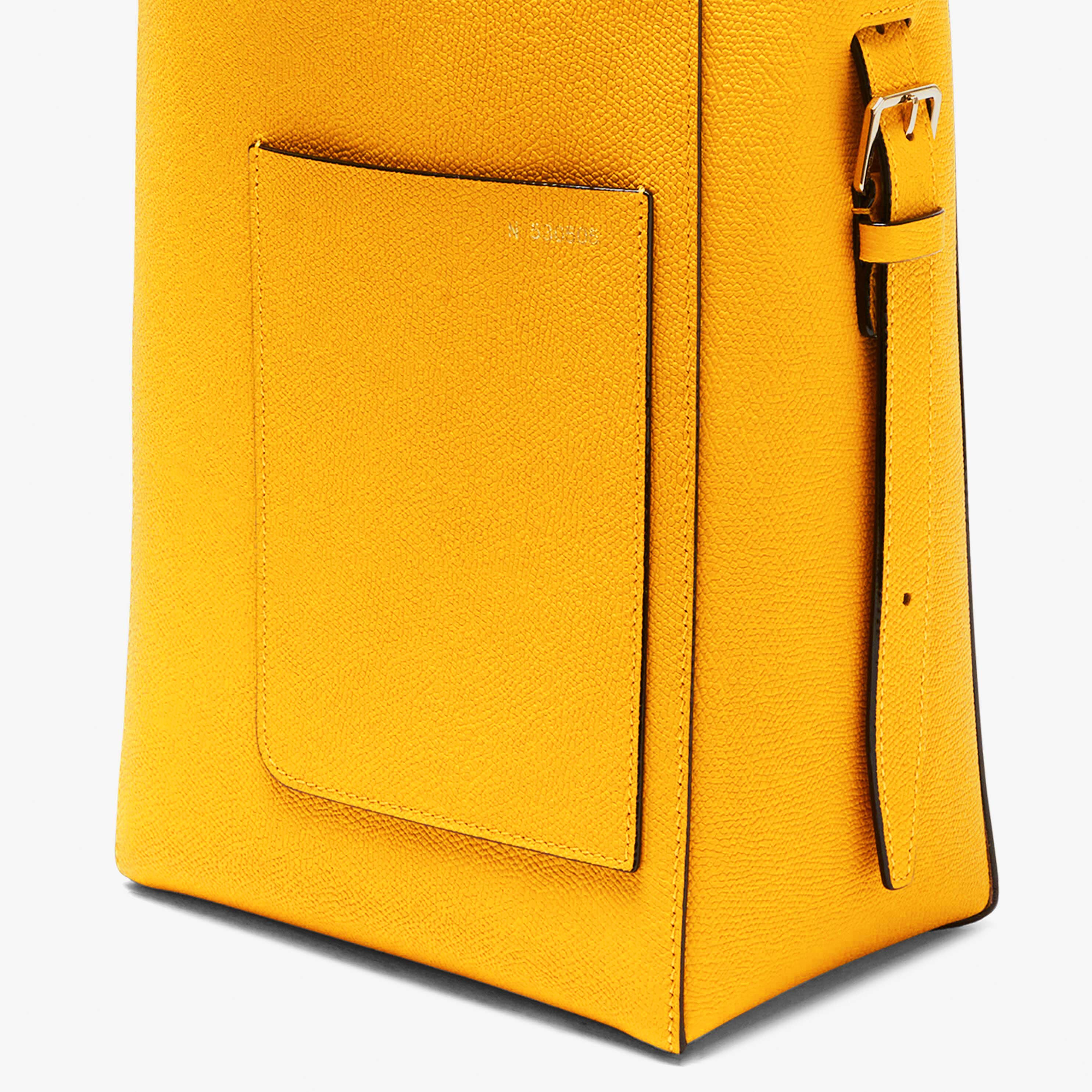 Soft Bucket Mini Bag - Yellow Sun - Vitello VS - Valextra - 2