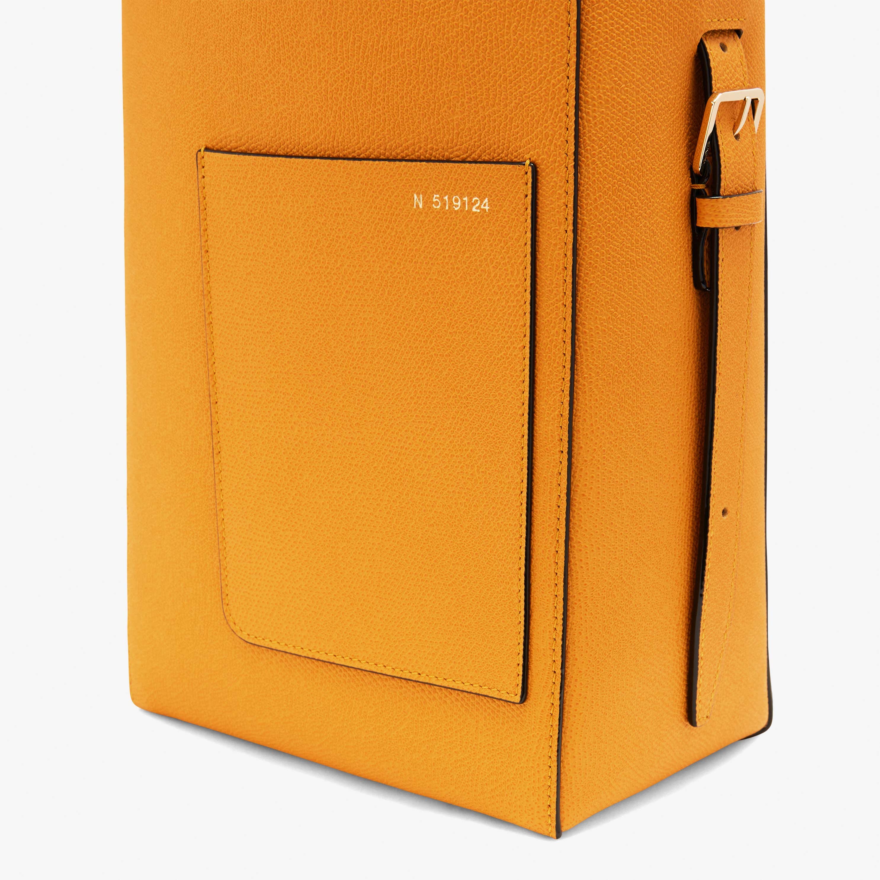 Soft Bucket Mini Bag - Saffron Yellow - Vitello VS - Valextra - 3