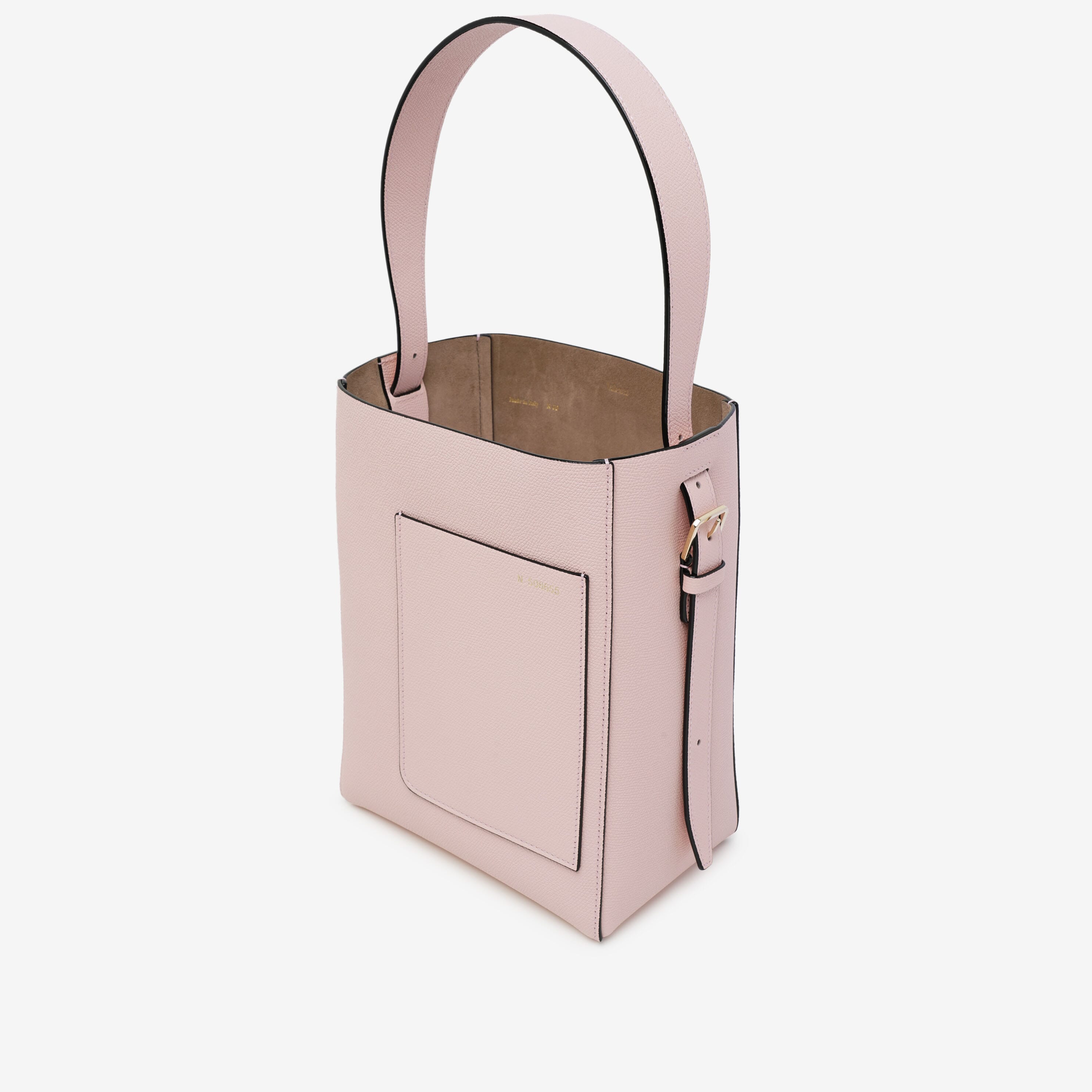 Soft Bucket Mini Bag - Peony Pink - Vitello VS - Valextra - 5