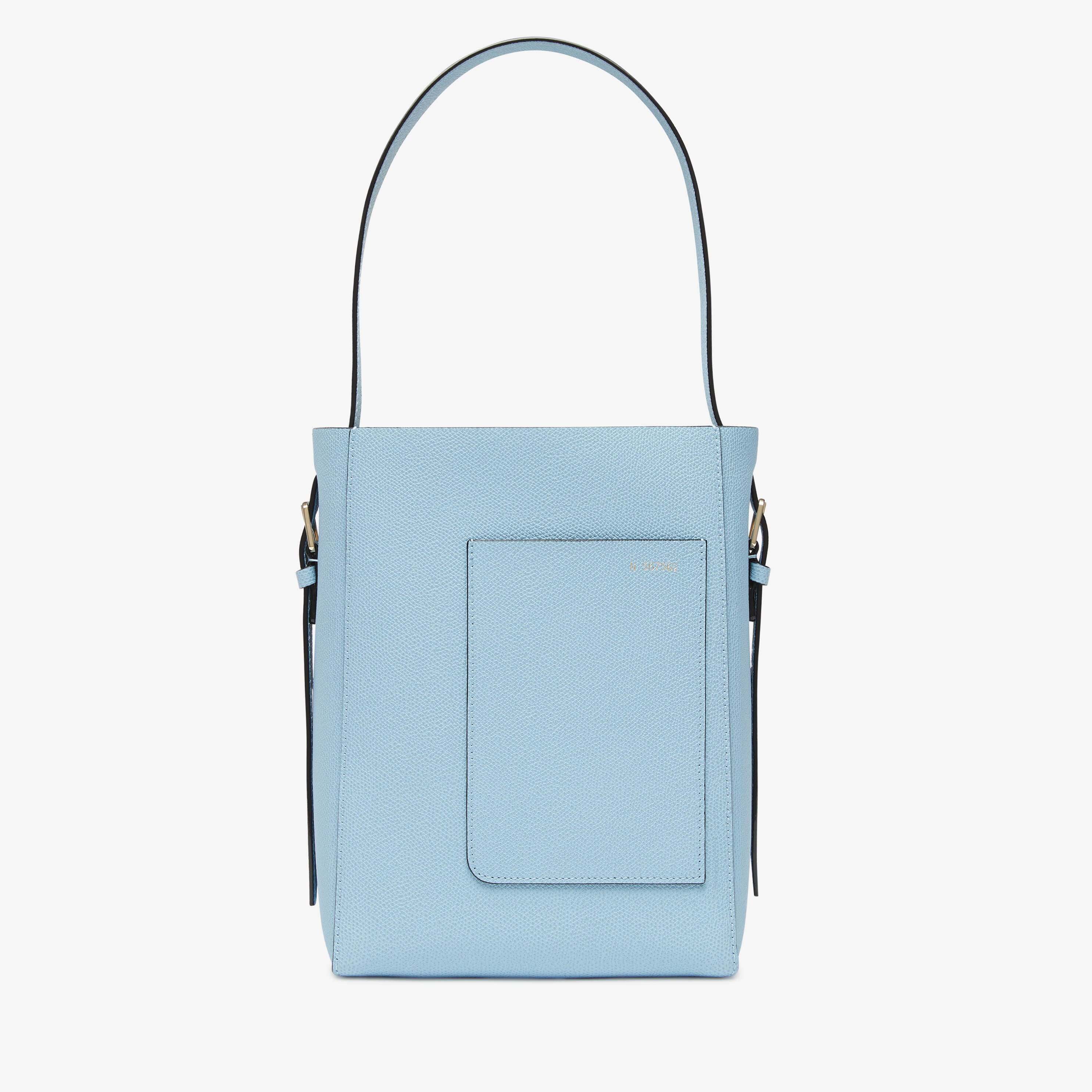 Soft Bucket Mini Bag - Cerulean Blue - Vitello VS - Valextra - 1