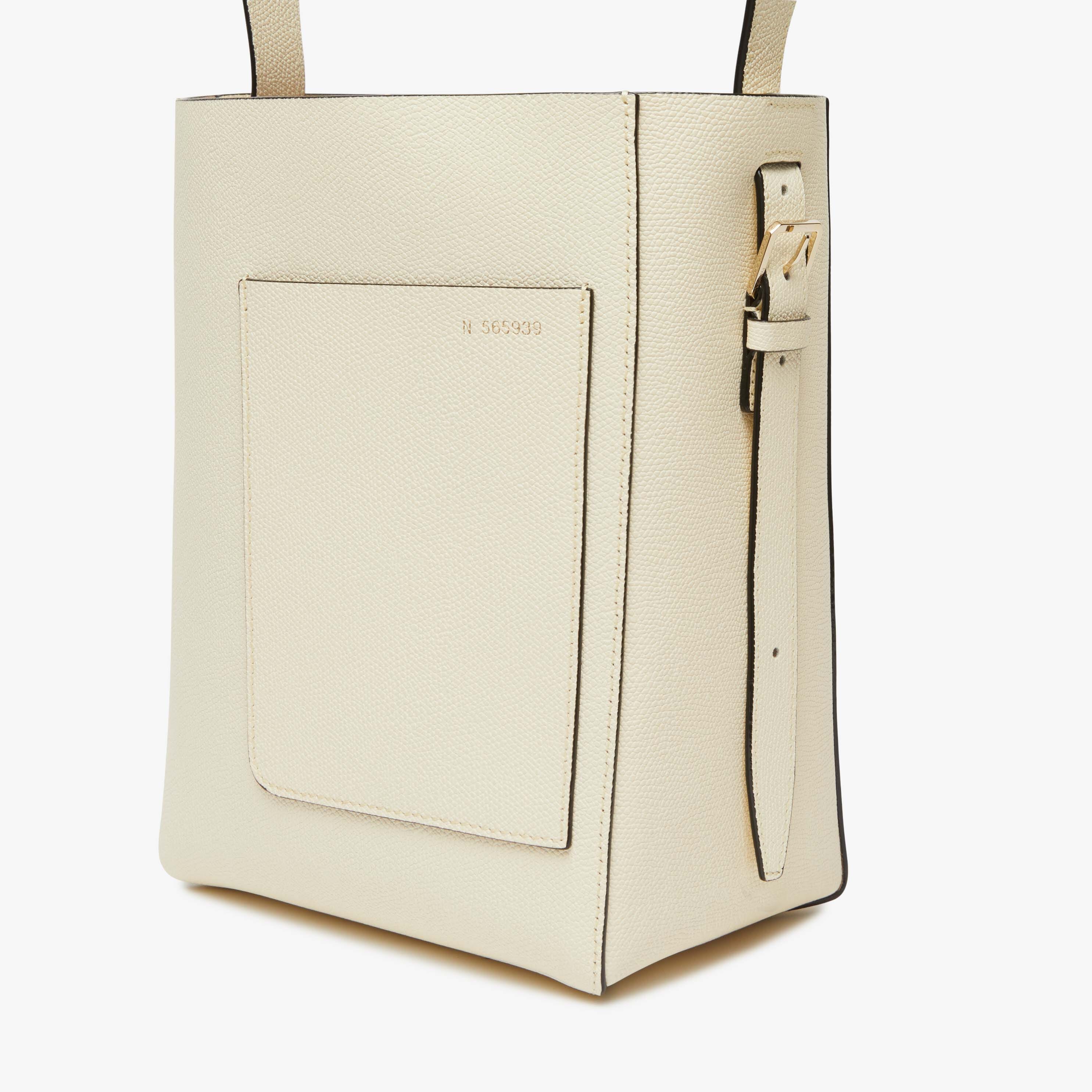 Soft Bucket Mini bag - Pergamena White - Vitello VS - Valextra - 3