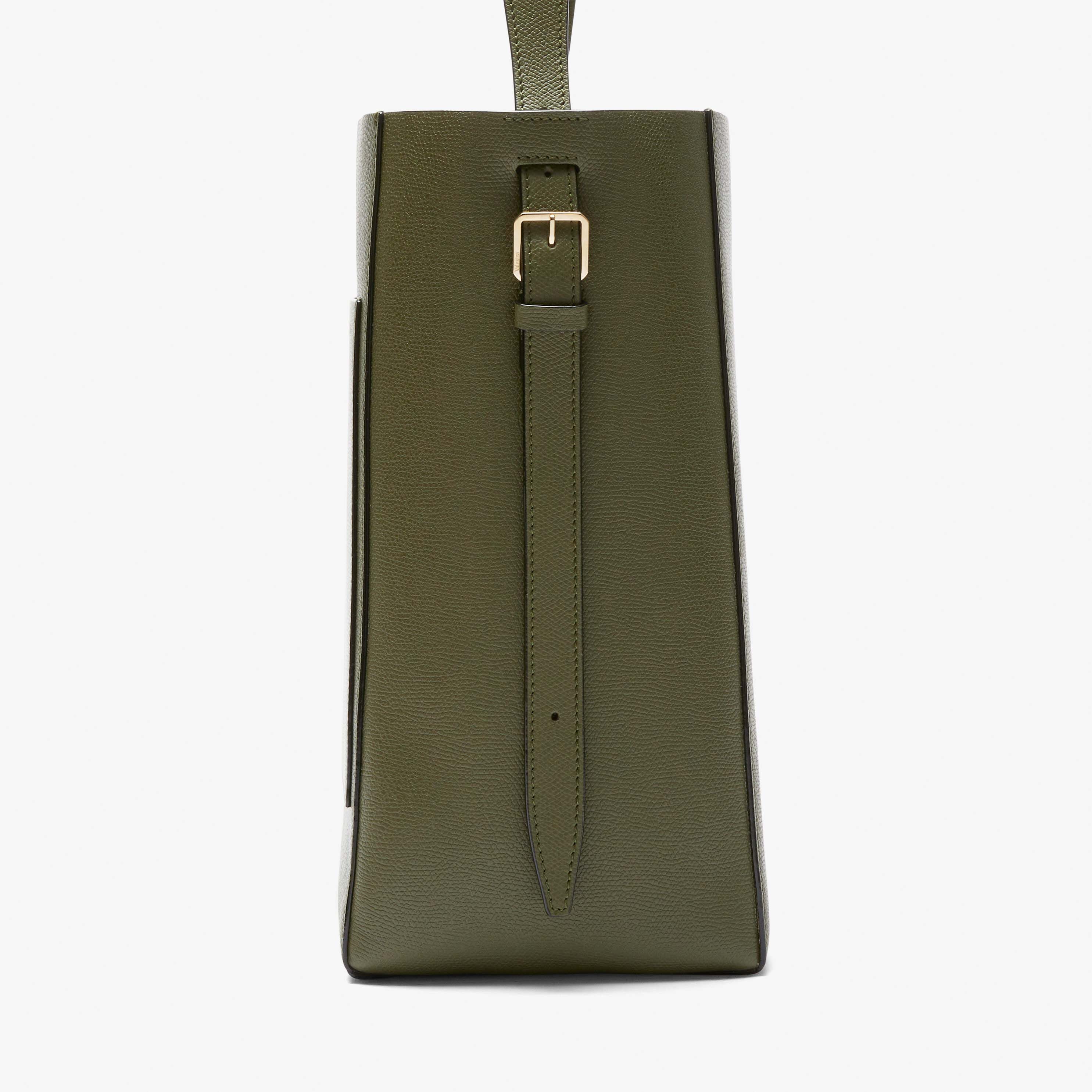 Soft Bucket Medium Bag - Military Green - Vitello VS - Valextra - 5
