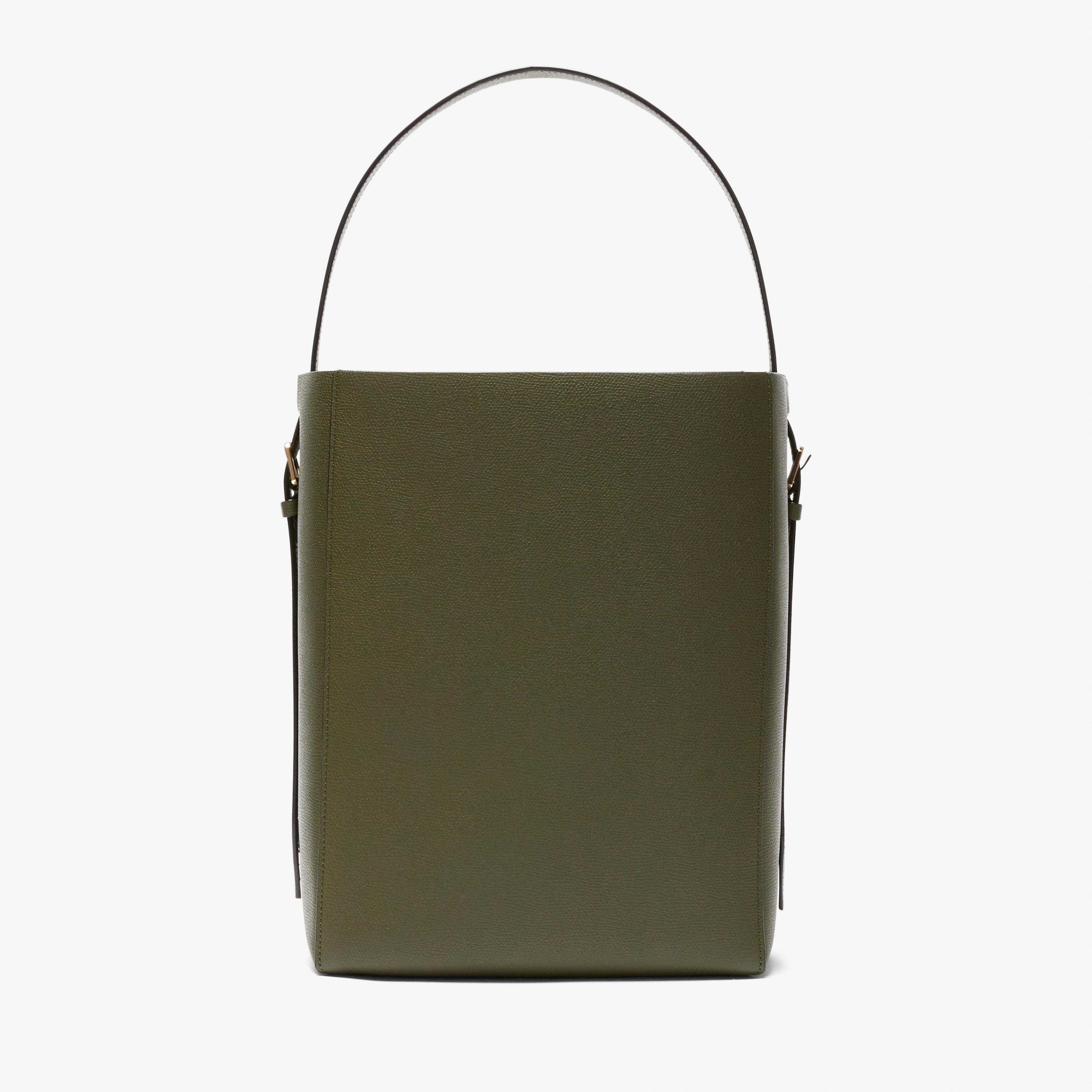Soft Bucket Medium Bag - Military Green - Vitello VS - Valextra - 6
