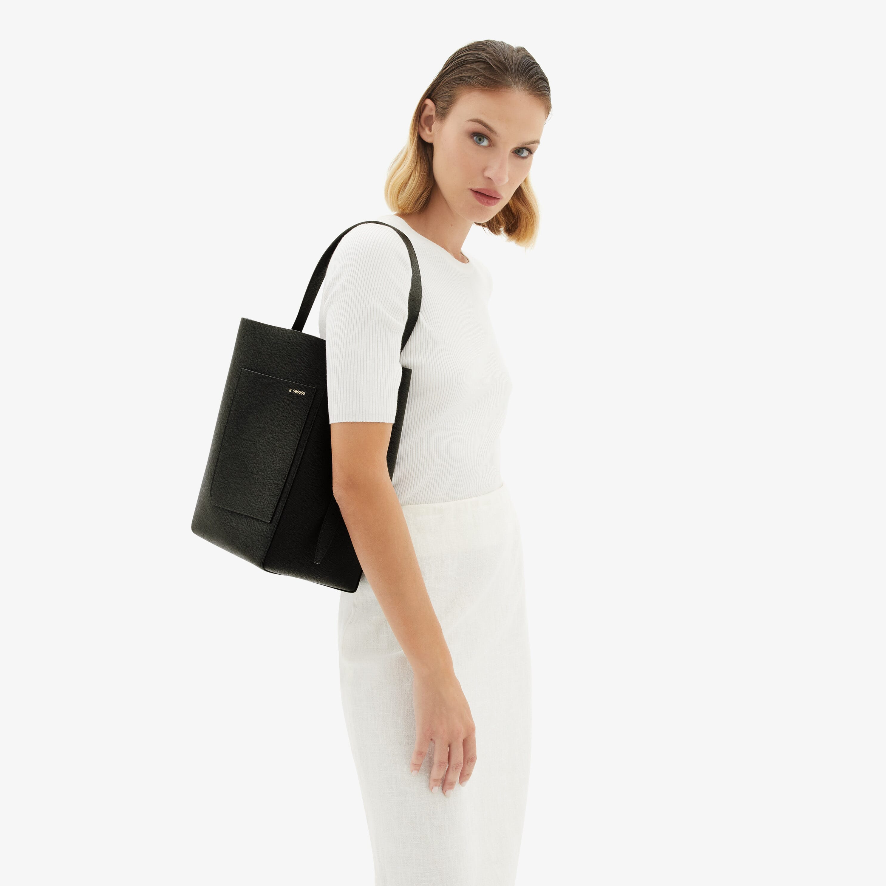 Soft Bucket Medium Bag - Black