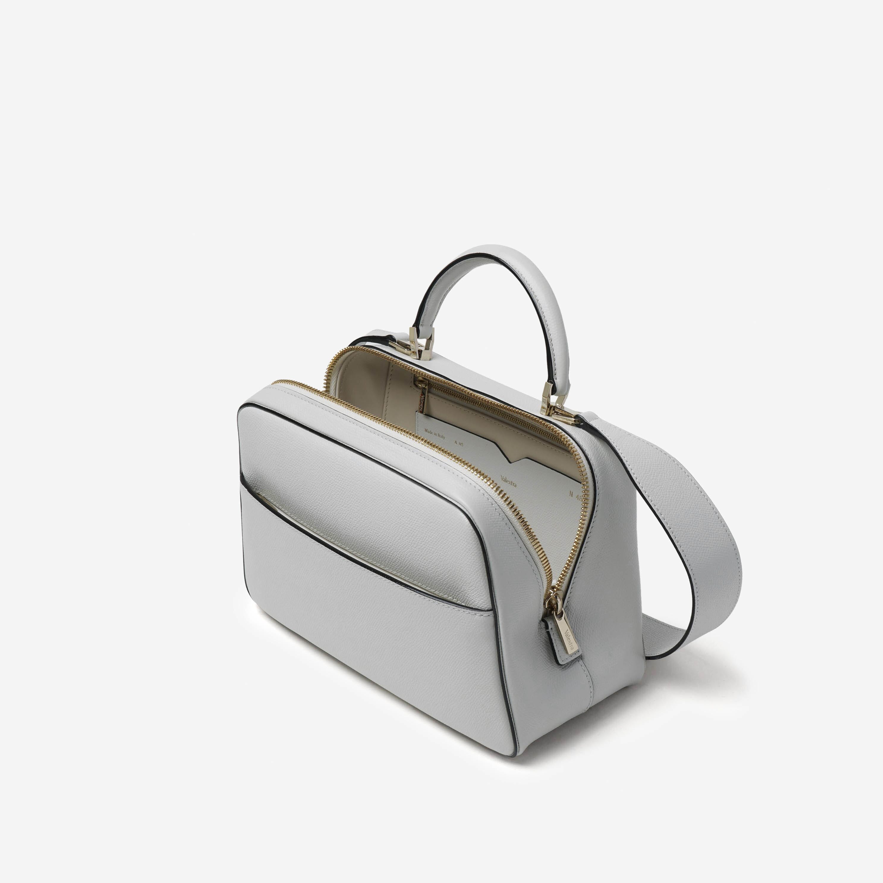 Off White Leather Medium top handle bag | Valextra Serie S